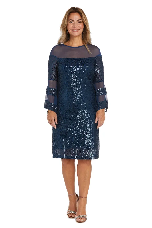 Cocktail dresses with a patchwork pattern and a mid - thigh lengthR&M Richards 2775 Long Sleeve Mother of the Bride Short Dress Cocktail dresses with a patchwork pattern and a mid - thigh lengthR&M Richards 2775 Long Sleeve Mother of the Bride Short Dress