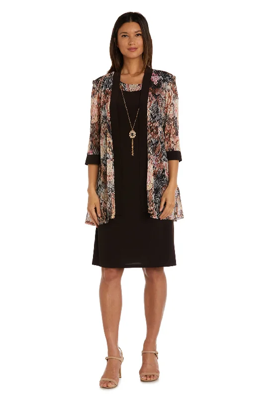 Cocktail dresses with a wrap - around style and a belted waistR&M Richards 9596 Floral Print Short Jacket Dress Cocktail dresses with a wrap - around style and a belted waistR&M Richards 9596 Floral Print Short Jacket Dress