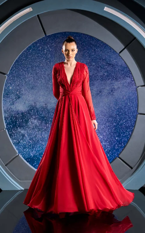Formal dresses with ruched back panels and button - down fronts for a unique and flattering fitReverie Couture FW24115 Dress Formal dresses with ruched back panels and button - down fronts for a unique and flattering fitReverie Couture FW24115 Dress