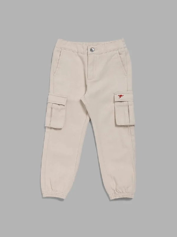 Solid Color Women Shorts in Bright Hues for a Bold StatementHOP Kids Beige Embroidered Cargo Joggers Solid Color Women Shorts in Bright Hues for a Bold StatementHOP Kids Beige Embroidered Cargo Joggers