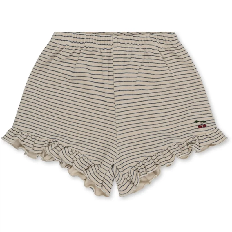 Elastic Waist Women Shorts for Easy Wear and ComfortKonges Sløjd Stripe Bluie Itty Frill Shorts Elastic Waist Women Shorts for Easy Wear and ComfortKonges Sløjd Stripe Bluie Itty Frill Shorts