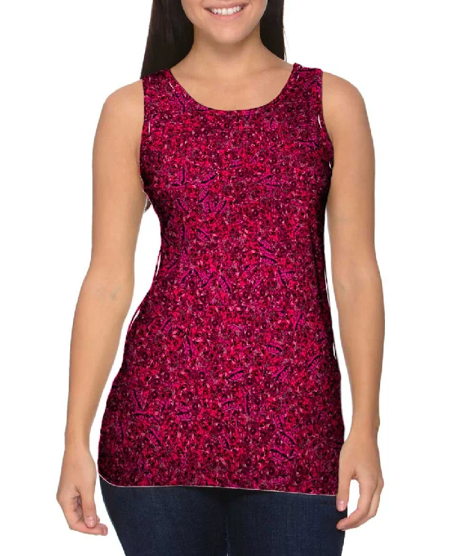 Women's Cropped Tank Tops with Vintage Band LogosPurple Ruby Treasure