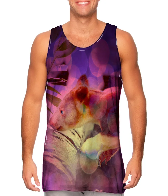 Plus Size Women's Embroidered Tank Tops in Boho StylesPurple Tree Kangaroo