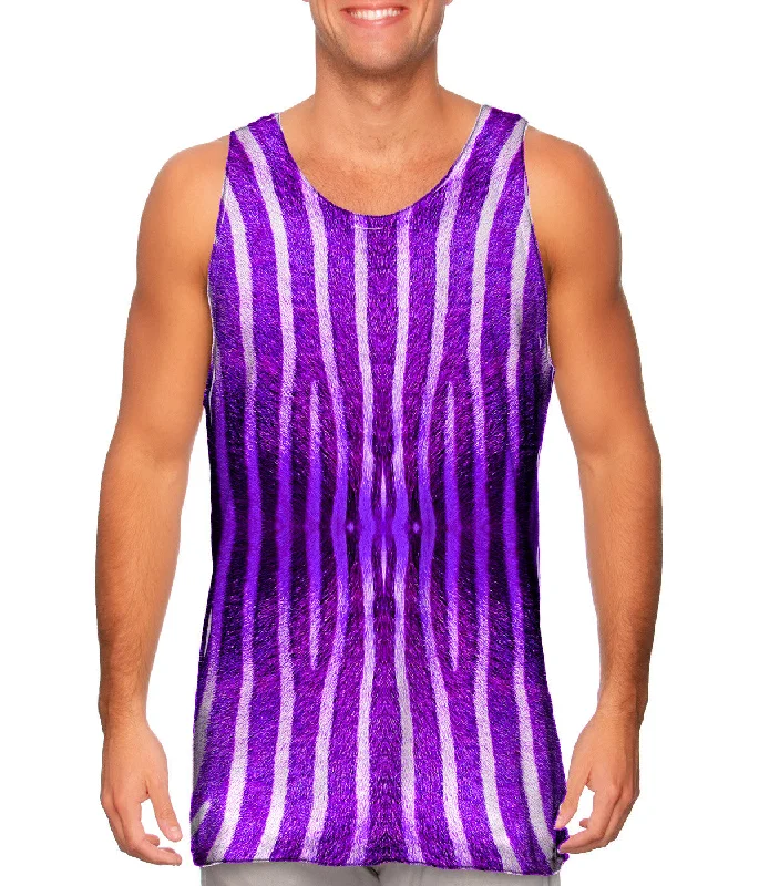 Plus Size Women's Criss - Cross Back Tank Tops in Neon ColorsPurple Zebra Stripes Copy Plus Size Women's Criss - Cross Back Tank Tops in Neon ColorsPurple Zebra Stripes Copy
