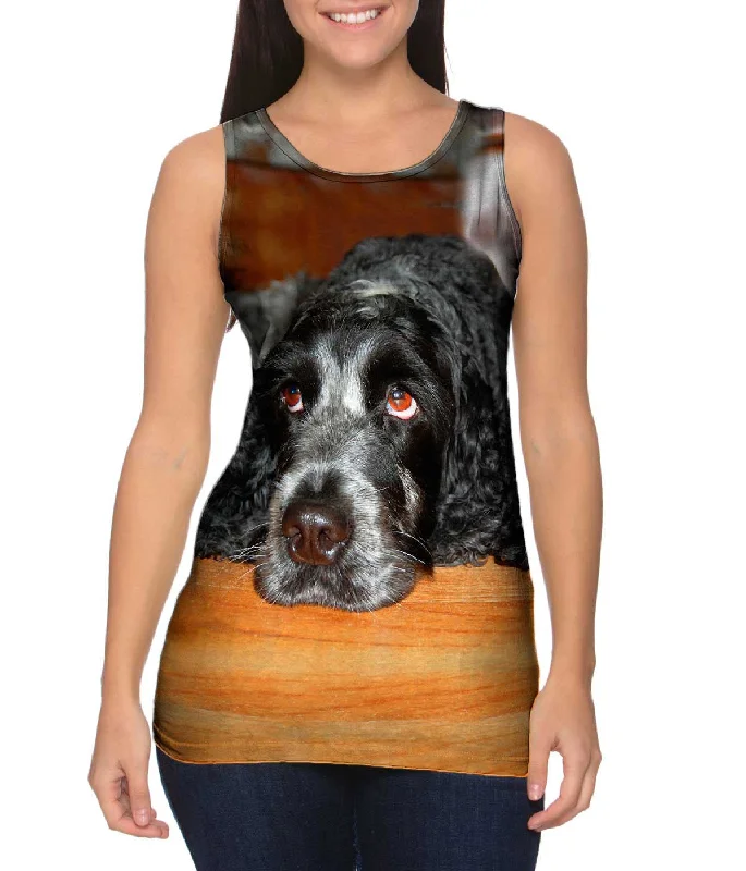 Plus Size Women's Criss - Cross Back Tank Tops in Neon ColorsQuizzical Cocker Spaniel Plus Size Women's Criss - Cross Back Tank Tops in Neon ColorsQuizzical Cocker Spaniel