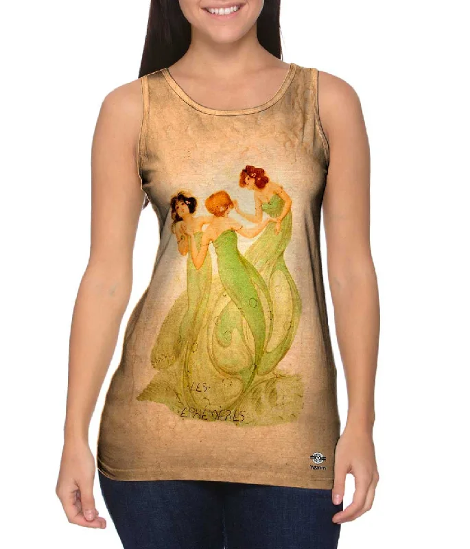 Plunge Neck Women's Seamless Tank Tops for a Smooth FitRaphael Kirchner - "Les Ephemeres" Plunge Neck Women's Seamless Tank Tops for a Smooth FitRaphael Kirchner - "Les Ephemeres"