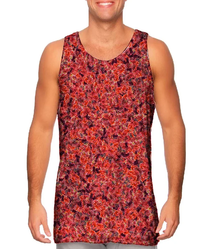 Plus Size Women's Side - Slit Tank Tops in Metallic ShadesRed Grapes