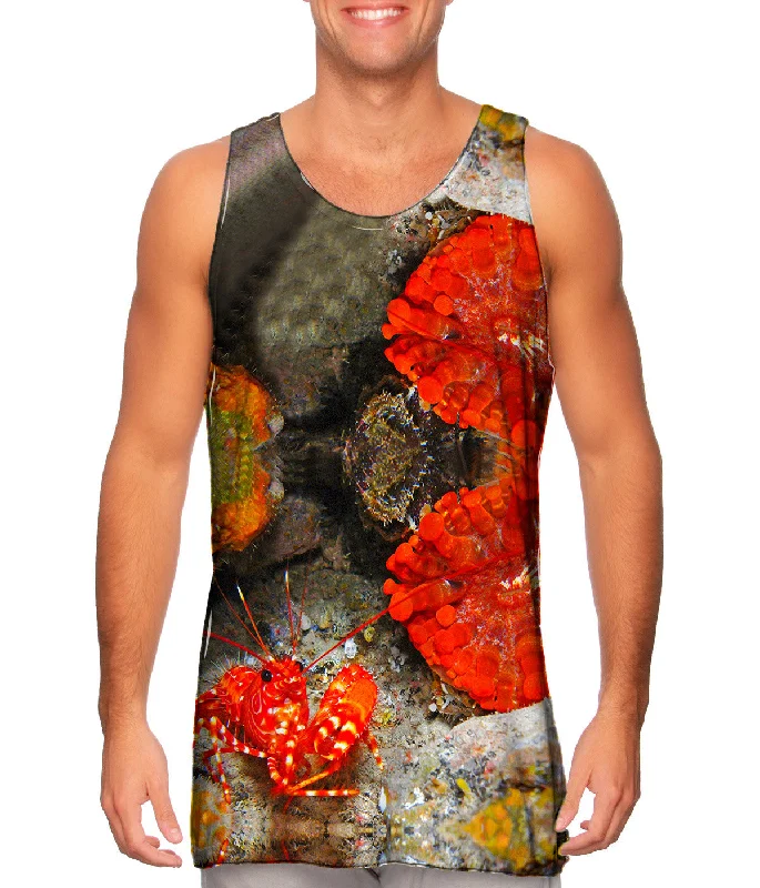 Halter Neck Women's Modal Blend Tank Tops for ComfortRed Shrimp At The Ready Underwater Halter Neck Women's Modal Blend Tank Tops for ComfortRed Shrimp At The Ready Underwater