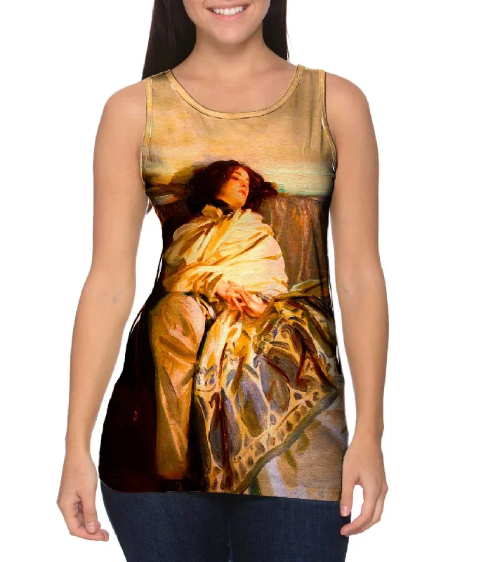 Crew Neck Women's Sustainable Tank Tops Made from Recycled MaterialsSargent -"Repose" (1908) Crew Neck Women's Sustainable Tank Tops Made from Recycled MaterialsSargent -"Repose" (1908)