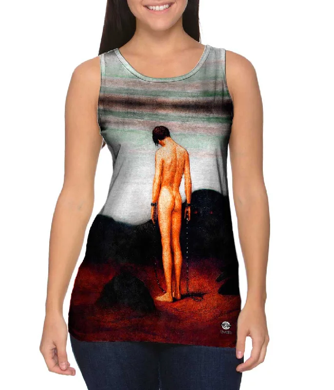 Plus Size Women's Puff - Sleeve Tank Tops in Pastel HuesSascha Schneide - "The Feeling of Dependence " (1920) Plus Size Women's Puff - Sleeve Tank Tops in Pastel HuesSascha Schneide - "The Feeling of Dependence " (1920)