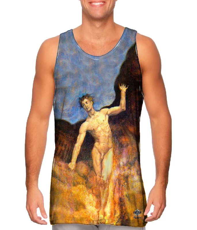 High - Neck Women's Silk Blend Tank Tops for a Luxurious FeelSascha Schneider - "Icarus" (1906) High - Neck Women's Silk Blend Tank Tops for a Luxurious FeelSascha Schneider - "Icarus" (1906)