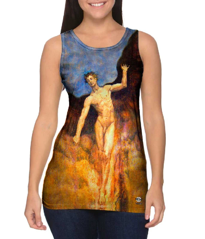 Women's Longline Tank Tops with Abstract PrintsSascha Schneider - "Icarus" (1906)