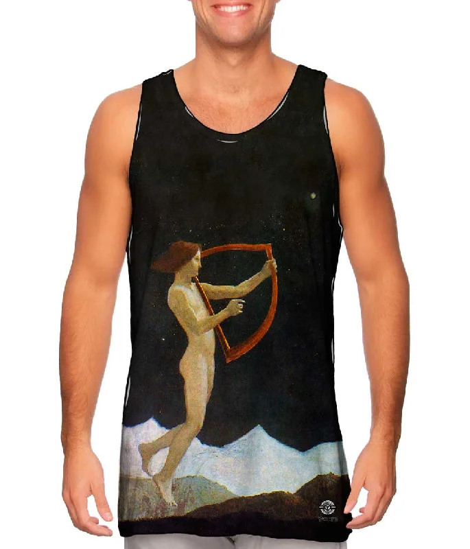 Plus Size Women's Glitter - Trimmed Tank Tops for Party NightsSascha Schneider - "Moon Night" (1906) Plus Size Women's Glitter - Trimmed Tank Tops for Party NightsSascha Schneider - "Moon Night" (1906)
