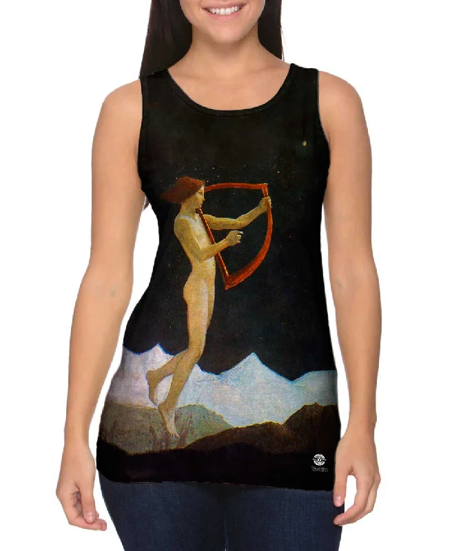 Plus Size Women's Criss - Cross Back Tank Tops in Neon ColorsSascha Schneider - "Moon Night" (1906) Plus Size Women's Criss - Cross Back Tank Tops in Neon ColorsSascha Schneider - "Moon Night" (1906)