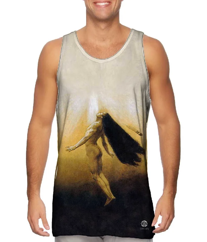 Scoop Neck Women's Linen Blend Tank Tops for SummerSascha Schneider - "Winnetous Himmelfahrt" (1904) Scoop Neck Women's Linen Blend Tank Tops for SummerSascha Schneider - "Winnetous Himmelfahrt" (1904)
