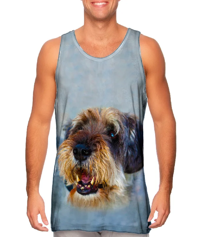 Women's Spaghetti Strap Tank Tops with Geometric PatternsScruffy Time Dog