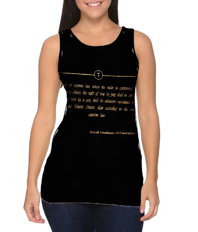 V - Neck Women's Moisture - Wicking Tank Tops for RunningSeventh Amendment Us Constitution V - Neck Women's Moisture - Wicking Tank Tops for RunningSeventh Amendment Us Constitution