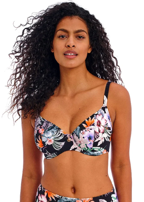 String bikini for a minimalistic and sexy beach styleKamala Bay Underwire Plunge Bikini Top In Midnight String bikini for a minimalistic and sexy beach styleKamala Bay Underwire Plunge Bikini Top In Midnight