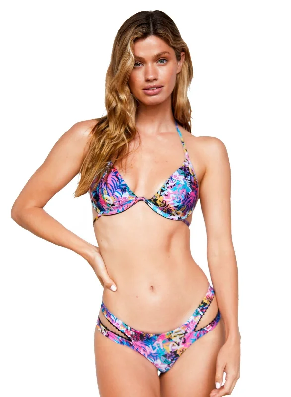 Monokini - style bikini with a unique one - piece - meets - bikini designMaggie Underwire Bikini Top - Spray Bomb Neon Graffiti Print Monokini - style bikini with a unique one - piece - meets - bikini designMaggie Underwire Bikini Top - Spray Bomb Neon Graffiti Print