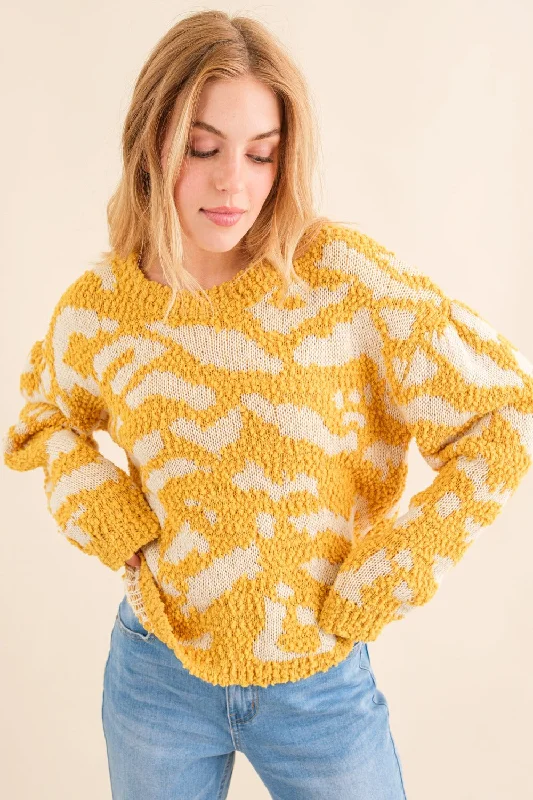 High - Neck Bodysuits for a Modest and Sophisticated LookTextured Pattern Contrast Sweater High - Neck Bodysuits for a Modest and Sophisticated LookTextured Pattern Contrast Sweater