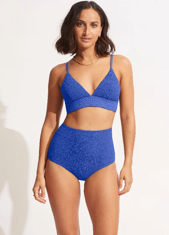 Tropical - themed bikini for a vacation - ready beach outfitWillow High Waisted Pant - Azure Tropical - themed bikini for a vacation - ready beach outfitWillow High Waisted Pant - Azure